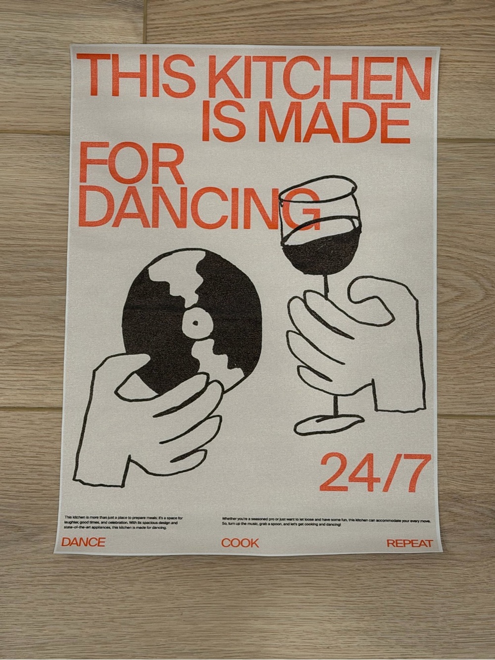 Kitchen Made for Dancing Art Print Canvas Poster